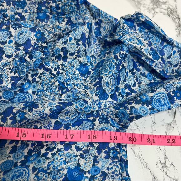 J. Crew Smocked Popover Top in Liberty Elysian Day Floral Sz S - Picture 6 of 7
